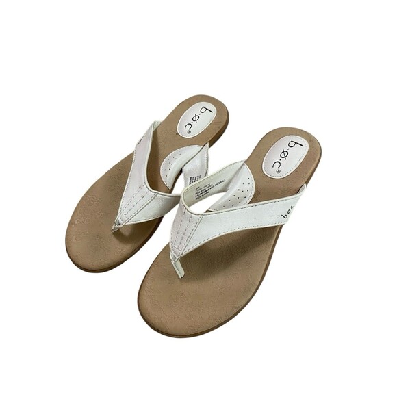 BOC Flip Flops Thongs Sandals Size 8 White Comfort Arch Support - Picture 1 of 7